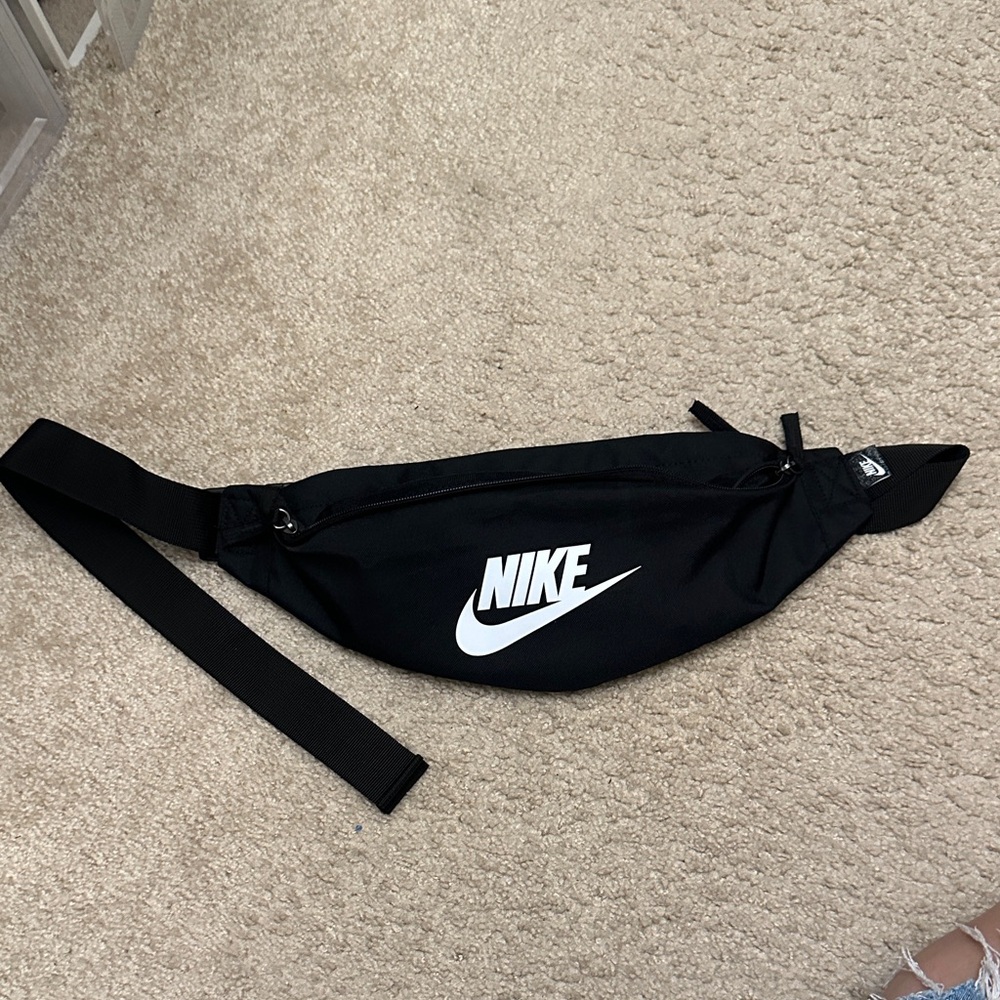 NWOT Nike Black Belt Bag with White Logo